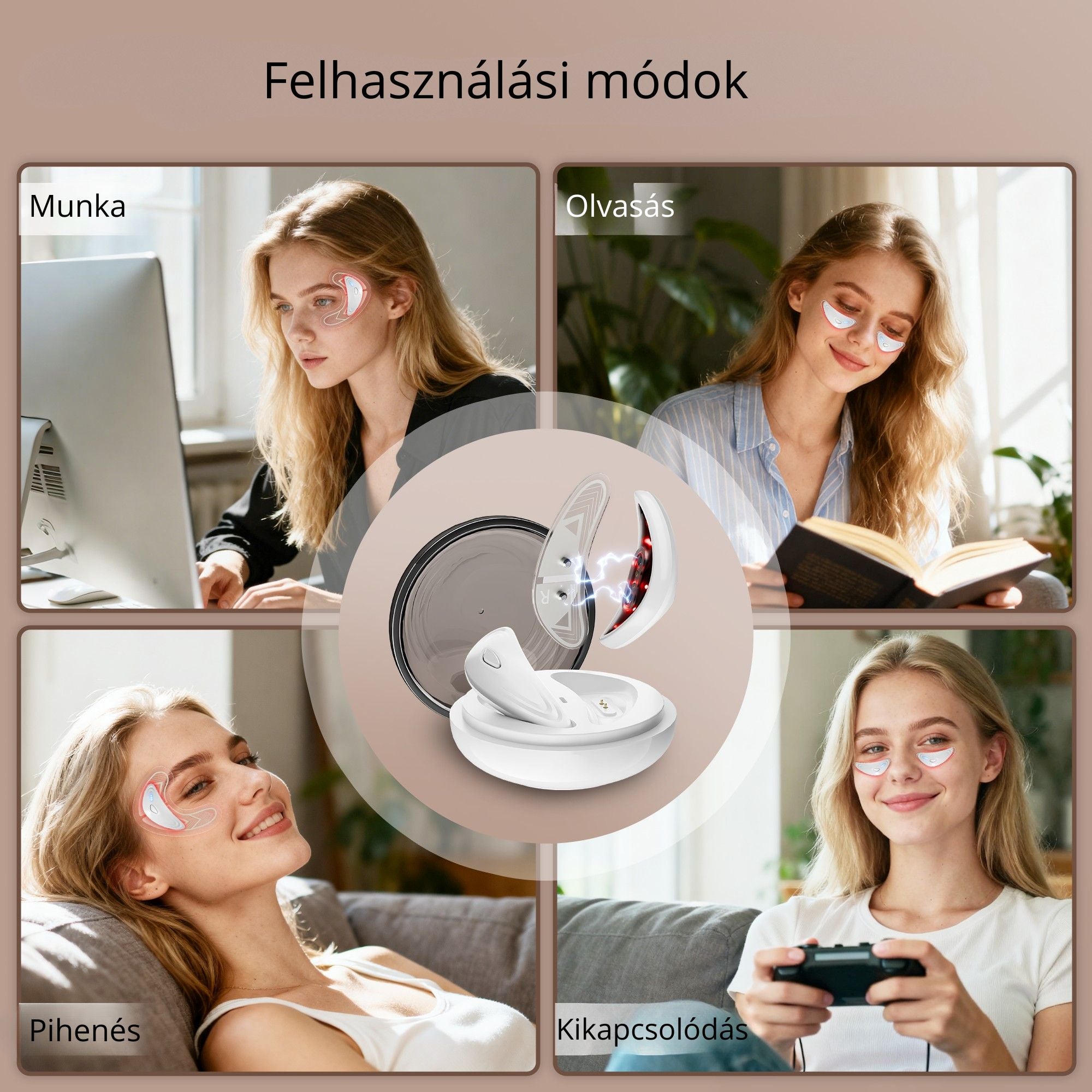 Lumielle LED szemfiatalító és masszírozó - szem alatti ráncok és karikák ellen